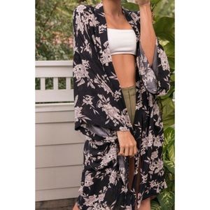 Spiritual Gangster Boho Floral Kimono Shawl